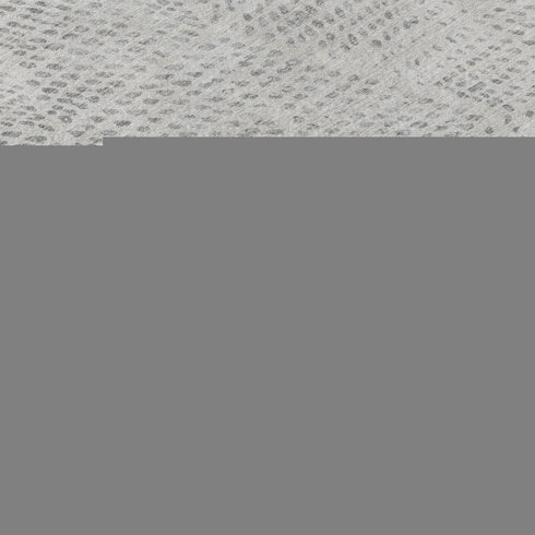 9' X 12' Silver And Ivory Diamond Washable Area Rug With UV Protection