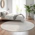 9' X 12' Silver And Ivory Diamond Washable Area Rug With UV Protection