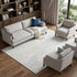 9' X 12' Silver And Ivory Diamond Washable Area Rug With UV Protection