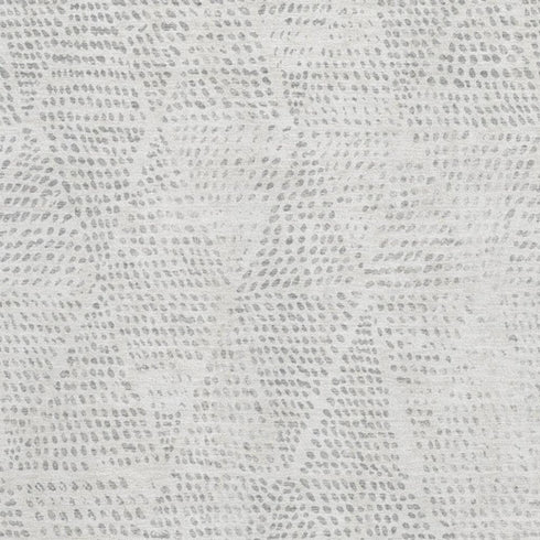 9' X 12' Silver And Ivory Diamond Washable Area Rug With UV Protection