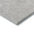 9' X 12' Silver And Ivory Diamond Washable Area Rug With UV Protection