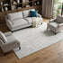 9' X 12' Silver And Ivory Diamond Washable Area Rug With UV Protection