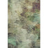 5' X 8' Beige Teal And Olive Green Abstract Washable Area Rug With UV Protection