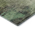 5' X 8' Beige Teal And Olive Green Abstract Washable Area Rug With UV Protection