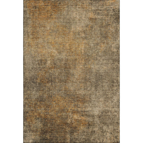 5' X 8' Brown And Beige Abstract Washable Area Rug With UV Protection