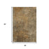 5' X 8' Brown And Beige Abstract Washable Area Rug With UV Protection