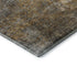 8' Gray And Copper Abstract Washable Round Rug With UV Protection