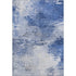 5' X 8' Blue And Ivory Abstract Washable Area Rug With UV Protection