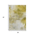 5' X 8' Gold And Ivory Abstract Washable Area Rug With UV Protection