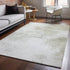 8' X 10' Ivory And Gray Abstract Washable Area Rug With UV Protection