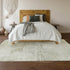 8' X 10' Ivory And Gray Abstract Washable Area Rug With UV Protection