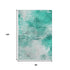 8' X 10' Teal And Ivory Abstract Washable Area Rug With UV Protection