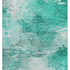 8' X 10' Teal And Ivory Abstract Washable Area Rug With UV Protection