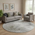 8' Beige And Ivory Abstract Washable Round Rug With UV Protection