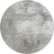 8' Beige And Ivory Abstract Washable Round Rug With UV Protection