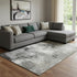 9' X 12' Taupe And Ivory Abstract Washable Area Rug With UV Protection