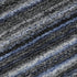 8' Blue And Gray Striped Washable Round Rug With UV Protection