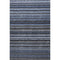 8' X 10' Blue And Gray Striped Washable Area Rug With UV Protection