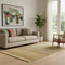 5' X 8' Coral Green And Blue Striped Washable Area Rug With UV Protection