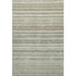 5' X 8' Sage And Ivory Striped Washable Area Rug With UV Protection