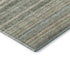 5' X 8' Sage And Ivory Striped Washable Area Rug With UV Protection