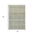 5' X 8' Sage And Ivory Striped Washable Area Rug With UV Protection