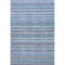 5' X 8' Sky Blue And Gray Striped Washable Area Rug With UV Protection