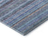 5' X 8' Sky Blue And Gray Striped Washable Area Rug With UV Protection