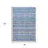 5' X 8' Sky Blue And Gray Striped Washable Area Rug With UV Protection