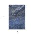 5' X 8' Blue Gray And Ivory Abstract Washable Area Rug With UV Protection