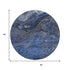 8' Blue Gray And Ivory Abstract Washable Round Rug With UV Protection