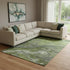 8' X 10' Green Gray And Ivory Abstract Washable Area Rug With UV Protection