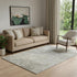 5' X 8' Taupe Gray And Ivory Abstract Washable Area Rug With UV Protection