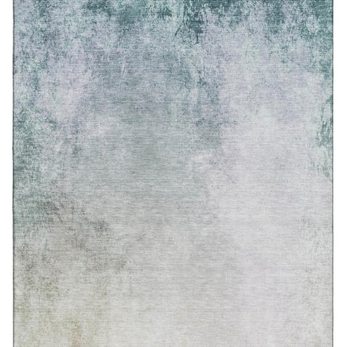 8' X 10' Beige And Ivory Abstract Washable Area Rug With UV Protection