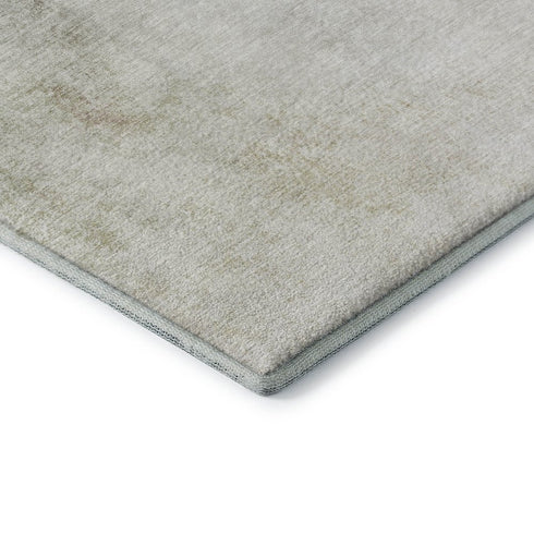 8' X 10' Beige And Ivory Abstract Washable Area Rug With UV Protection