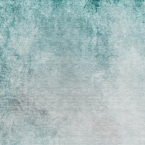 5' X 8' Teal And Ivory Abstract Washable Area Rug With UV Protection