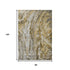 8' X 10' Brown Gray And Ivory Abstract Washable Area Rug With UV Protection
