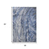 5' X 8' Blue Gray And Ivory Abstract Washable Area Rug With UV Protection