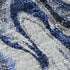 8' X 10' Blue Gray And Ivory Abstract Washable Area Rug With UV Protection