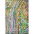 5' X 8' Green Gold And Teal Abstract Washable Area Rug With UV Protection