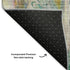 5' X 8' Green Gold And Teal Abstract Washable Area Rug With UV Protection