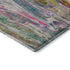 5' X 8' Green Gold And Teal Abstract Washable Area Rug With UV Protection