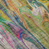 5' X 8' Green Gold And Teal Abstract Washable Area Rug With UV Protection