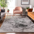 8' X 10' Gray And Ivory Abstract Washable Area Rug With UV Protection