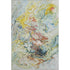8' X 10' Ivory Yellow And Blue Abstract Washable Area Rug With UV Protection