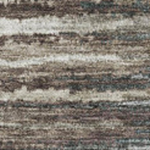 5' X 8' Brown Gray And Ivory Striped Washable Area Rug With UV Protection