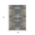 5' X 8' Brown Gray And Ivory Striped Washable Area Rug With UV Protection