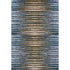 5' X 8' Blue Brown And Gray Striped Washable Area Rug With UV Protection