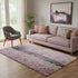5' X 8' Blush Gray And Ivory Abstract Washable Area Rug With UV Protection