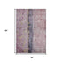 5' X 8' Blush Gray And Ivory Abstract Washable Area Rug With UV Protection